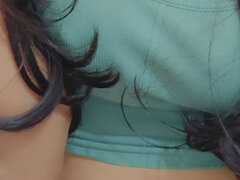 18, 素人, デカ尻, 女, インド人, オナニー, 乳首, 一人