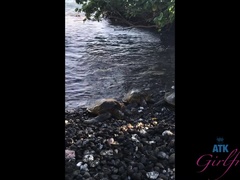 Leie, Braunhaarige, Freundin, Masturbation, Muschi, Rasiert, Titten