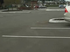 18 let, Amatéři, Blondýna, Auto, Creampie, Stříkání spermatu, Venku, Teenka