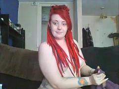 Amatör, Bbw stor vacker kvinna, Stora tuttar, Dildo, Hardcore, Rödhårig, Leksaker, Webb kamera