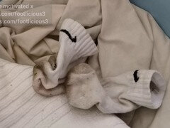 I snagged my little stepsister's worn socks and rocked them!