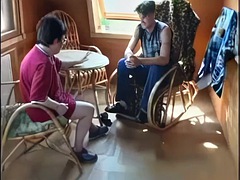 Russian mature stepmom Nyura in the village with her son