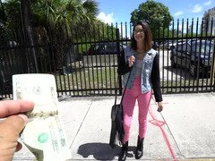 Leie, Blasen, Auto, Spermaladung, Handjob, Hardcore, Latina, Muschi