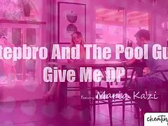 Maria Kazi's pussy gets dual dicking with brutha & pool guy's gigantic cock - s1:e5