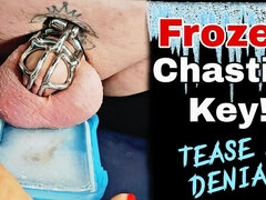 Froze Chastity Key Femdom Slave