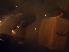 Morena, Ao ar livre cartaz de rua outdoor, Pornstars, Espanhola, Sexo grupal a três