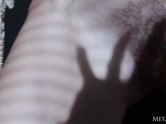 Røv, Blondine, Behåret, Brystvorter, Udendørs, Fisse, Solo, Strømper