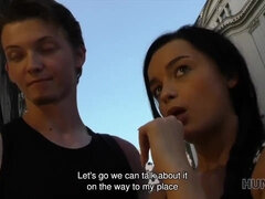 Brunett, Hanrej, Tjeckisk, Hd, Pengar, Pov, Offentlig, Tonåring