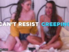 Girlsway Abigail Mac is comforted in a tribbing way by Mary Moody after her breakup