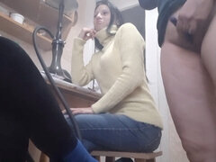 Enthousiasteling, Huisgemaakt, Lesbisch, Masturbatie, Orgasme, Kut duiken, Roken, Speelgoed