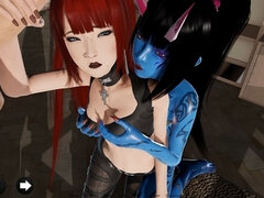 Goth Redhead and Demon Blowjob- Bound by Lust #4- Gameplay