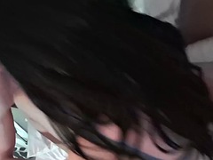 Naughty English MILF giggles while bouncing on a huge dick