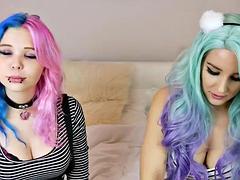 Lesbians Testing Lip Balm and Kissing: Amateur, Talking  Tasting Porn