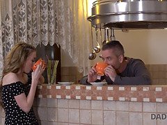 Empera and her young partner share a steamy Euro fuck session