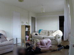 Enthousiasteling, Grote mammen, Blond, Pijpbeurt, Hondjeshouding, Jurk, Openbaar, Uniformpje