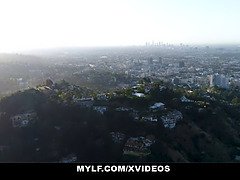 Throbbing cock cumming inside her