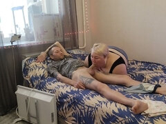 Amatőr, Testes gyönyörű hölgy, Szőke, Cumizás, Szájba élvezés, Érett koros