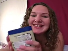 Curvy teen gives a gift in POV