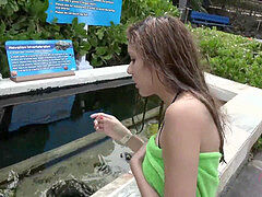 Americké, Bikini, Creampie, Footjob, Zrzavé, Vyhublá