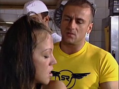 In den arsch, Grosser schwanz, Grosse titten, Blasen, Spermaladung, Europäisch, Deutsch, Milf