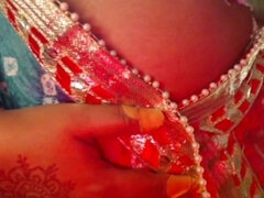 Testes gyönyörű hölgy, Női, Indiai, Maszti, Érett koros, Nuni, Begyek, Web kamera