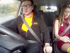 faux Driving college super-sexy Russian teacher creampied