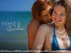 Watch These Gorgeous Beach Babes Enjoy Passionate Lesbian Sex With Chrissy Fox And Olivia Grace