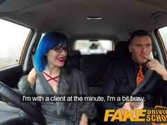 Fake Driving School Sexy emo gets her ass pounded and throat fucked