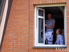 STEPMOM British MILF takes two dicks in pussy at same time