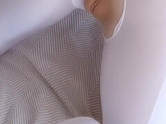 Footjob in Teasing Sexy Pantyhose and Cum on My Pussy