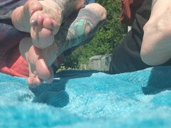 Twin Foot Play with Oil