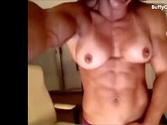 Flexing, female muscle, mom