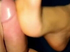Amateur, Pareja, Masturbacion con pies