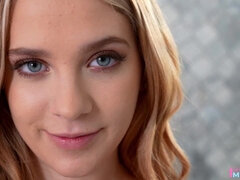 Becky Summer - Petite Slut Sis gets a huge dick creampie in 4K Ultra HD