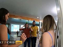 (Xander Corvus) Enjoys A 3some With (Codi Vore, Nolina Nyx) Which Ends With A Double Facial Cum Swapping
