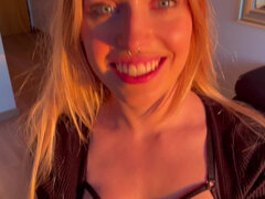 POV sex with cute blonde Freya Mayer