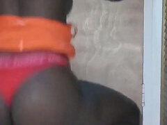 Africain, Cul, Gros cul, Noire, Fait maison, Lingerie, Solo