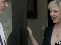 Stor kukk, Store pupper, Blond, Kukk suging, Pikk, Moden, Trekant, Pupper