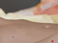 Stellung 69, Arsch, Blondine, Tschechisch, Lesbisch, Lecken, Piercing, Titten