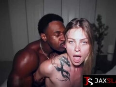 Tattooed Babe Sammm Next Door Takes Jax Slayher's Huge Black Cock Rough