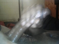 Slowly Stroking My Huge Black Dick Cumming so Much so Hard