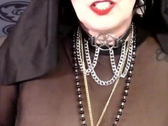 Blasphemy Satanic Nun JOI Your Own Cum Eating Instructions
