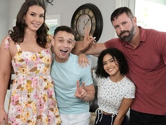 Family Swap featuring Dani Diaz and Mandy Waters's big cock scene