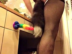 Amatør, Anal, Dildo, Stor dildo, Lingerie, Onani, Solo, Legetøj