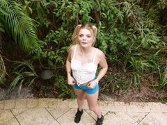 18 ans, Nana, Sucer une bite, Queue, Hd, Léchez, Pigtail, Adolescente