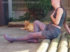 Británico, Pies, Madres para coger, Nylon, Pantaletas