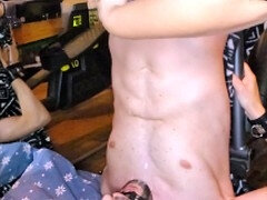 Slave, femdom couple, female dom