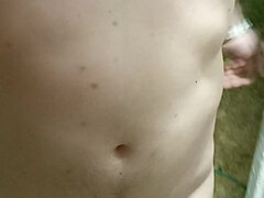 Exhibitionist Night Outdoor Naked Boy Walking