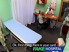 Blonde teen with small tits enjoys a reality check from fakehospital doc