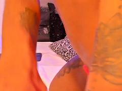 Schwarz, Schwarz, Fetisch, Latina, Masturbation, Titten, Spielzeuge, Netzkamera